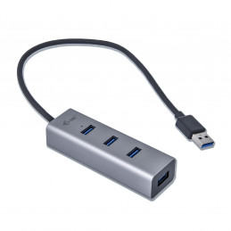 i-tec Metal U3HUBMETAL403 keskitin USB 3.2 Gen 1 (3.1 Gen 1) Type-A 5000 Mbit s Harmaa