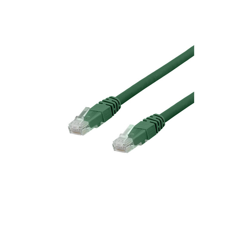 Deltaco TP-603GAU verkkokaapeli Vihreä 0,3 m Cat6a U UTP (UTP)