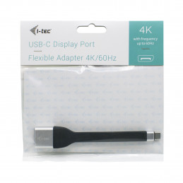 i-tec C31FLATDP60HZ videokaapeli-adapteri 0,11 m USB Type-C DisplayPort Musta