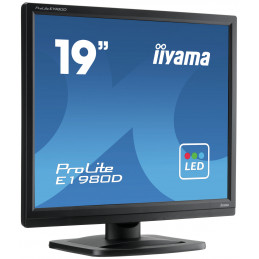 iiyama ProLite E1980D-B1 LED display 48,3 cm (19") 1280 x 1024 pikseliä XGA Musta