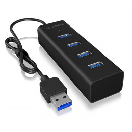 ICY BOX IB-HUB1409-U3 USB 3.2 Gen 1 (3.1 Gen 1) Type-A 5000 Mbit s Musta