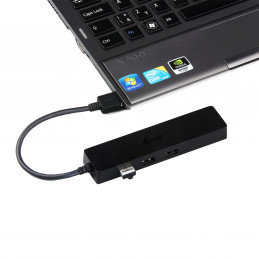 i-tec Advance U3GL3SLIM keskitin USB 3.2 Gen 1 (3.1 Gen 1) Type-A Musta