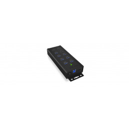 ICY BOX IB-HUB1703-QC3 USB 3.2 Gen 1 (3.1 Gen 1) Type-B 5000 Mbit s Musta