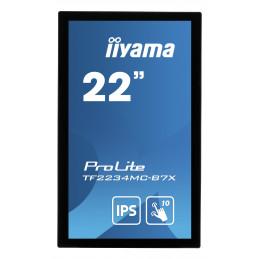 iiyama ProLite TF2234MC-B7X tietokoneen litteä näyttö 54,6 cm (21.5") 1920 x 1080 pikseliä Full HD LED Kosketusnäyttö