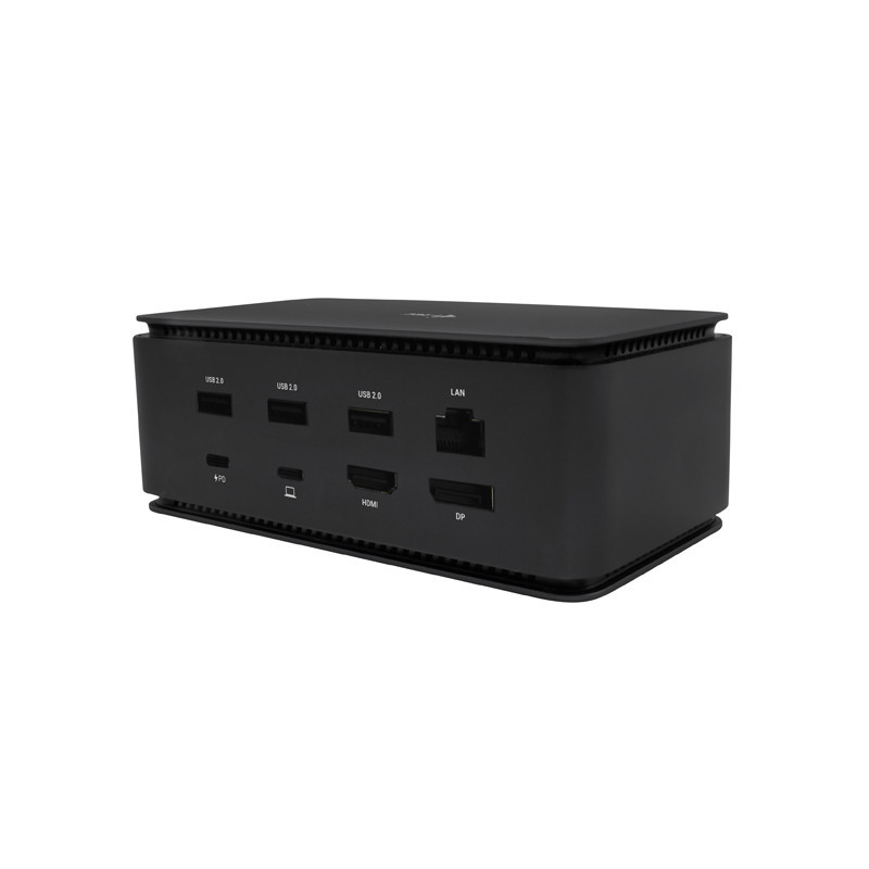 i-tec Metal USB4DUALDOCK100W kannettavien tietokoneiden telakka ja porttitoistin Langallinen USB4 Musta