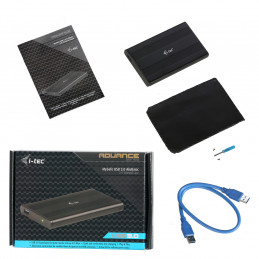 i-tec Advance MYSAFEU312 tallennusaseman kotelo HDD- SSD-kotelo Musta 2.5"