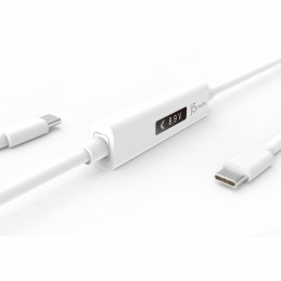 j5create JUCP14-N USB-C™ 2.0 - USB-C™ -kaapeli dynaamisella OLED-virtamittarilla