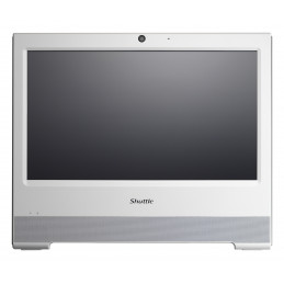 Shuttle X50V7U3 Intel® Core™ i3 39,6 cm (15.6") 1366 x 798 pikseliä Kosketusnäyttö All-in-One PC -aihio Valkoinen