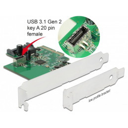 DeLOCK 89029 liitäntäkortti -sovitin Sisäinen SATA, USB 3.2 Gen 2 (3.1 Gen 2)