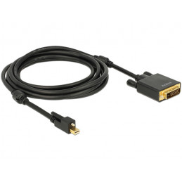 DeLOCK 83727 videokaapeli-adapteri 3 m Mini DisplayPort DVI-D Musta