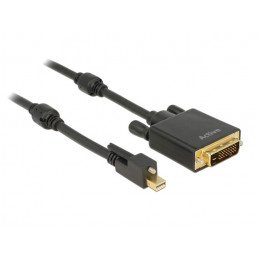 DeLOCK 83726 videokaapeli-adapteri 2 m Mini DisplayPort DVI Musta