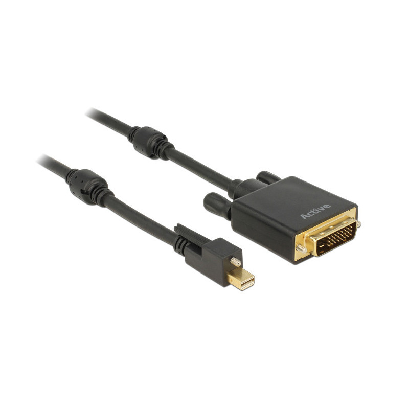 DeLOCK 83726 videokaapeli-adapteri 2 m Mini DisplayPort DVI Musta