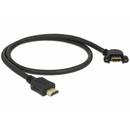 DeLOCK 85467 HDMI-kaapeli 0,5 m HDMI-tyyppi A (vakio) Musta