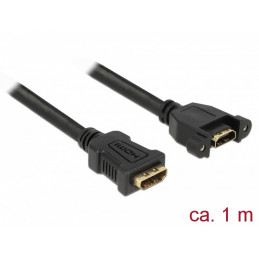 DeLOCK 85466 HDMI-kaapeli 1 m HDMI-tyyppi A (vakio) Musta