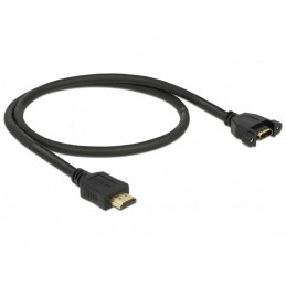 DeLOCK 85463 HDMI-kaapeli 0,5 m HDMI-tyyppi A (vakio) Musta