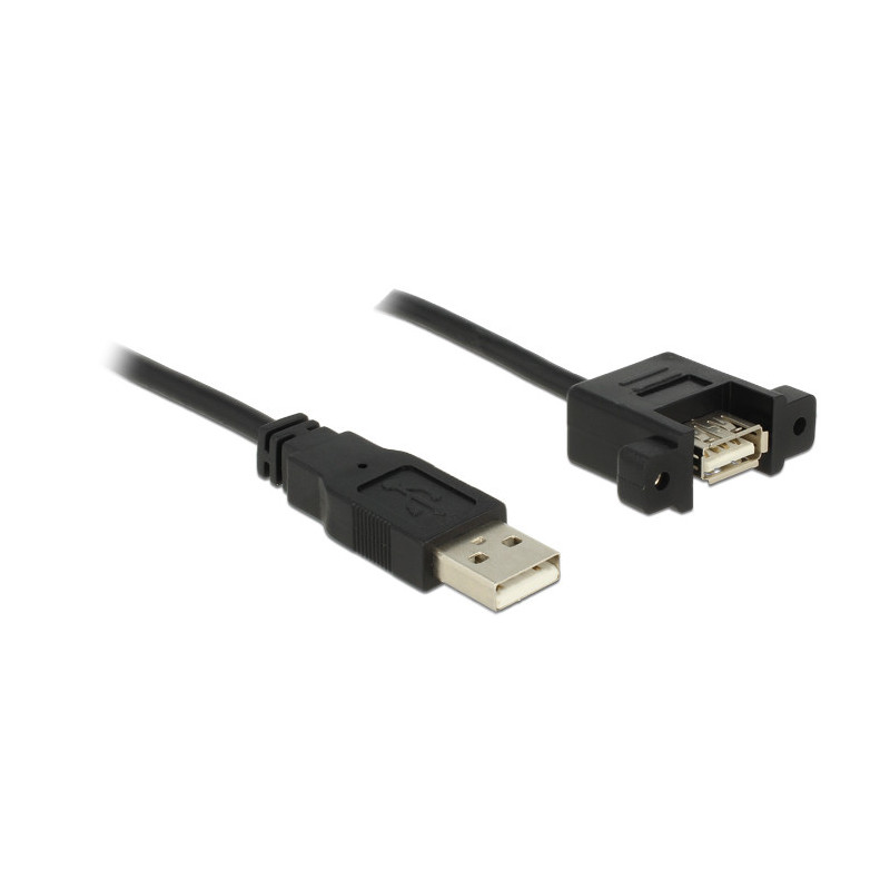 DeLOCK 1m 2xUSB2.0-A USB-kaapeli USB 2.0 USB A Musta