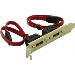 DeLOCK Slotbracket 2x internal SATA  2x eSATA external SATA-kaapeli 2 x SATA 7-pin