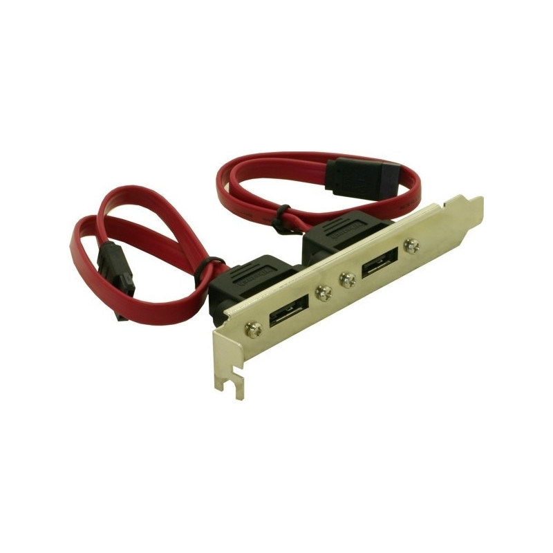 DeLOCK Slotbracket 2x internal SATA  2x eSATA external SATA-kaapeli 2 x SATA 7-pin