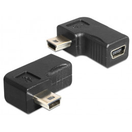 DeLOCK 65448 kaapelin sukupuolenvaihtaja USB-B mini Musta