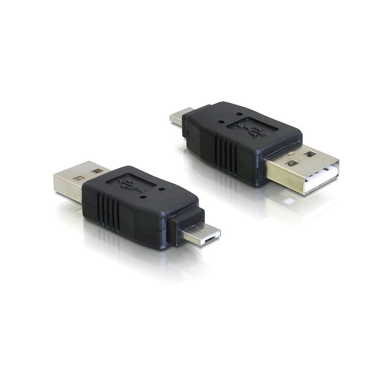 DeLOCK Adapter USB micro-A male to USB2.0 A-male USB 2.0 A Musta