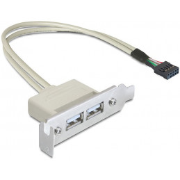 DeLOCK 0.5m Slotblech USB 2.0 USB-kaapeli 0,5 m USB A Valkoinen