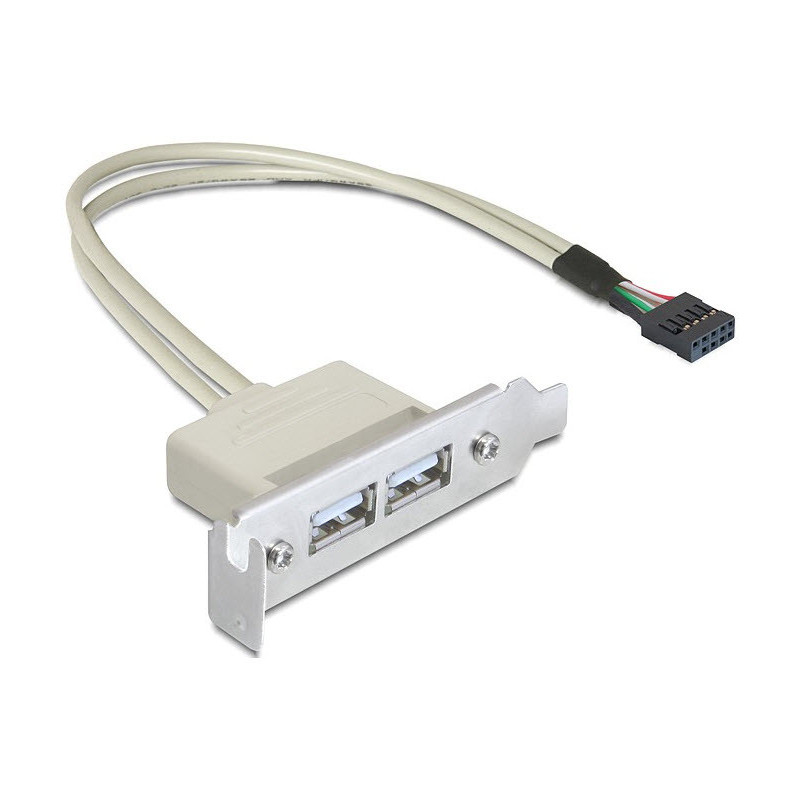 DeLOCK 0.5m Slotblech USB 2.0 USB-kaapeli 0,5 m USB A Valkoinen