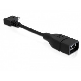 DeLOCK 83104 USB-kaapeli 0,11 m USB 2.0 Micro-USB B USB A Musta