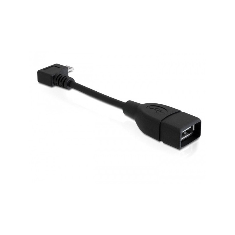 DeLOCK 83104 USB-kaapeli 0,11 m USB 2.0 Micro-USB B USB A Musta