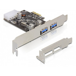 DeLOCK 2x USB 3.0 PCI Express card liitäntäkortti -sovitin Sisäinen USB 3.2 Gen 1 (3.1 Gen 1)