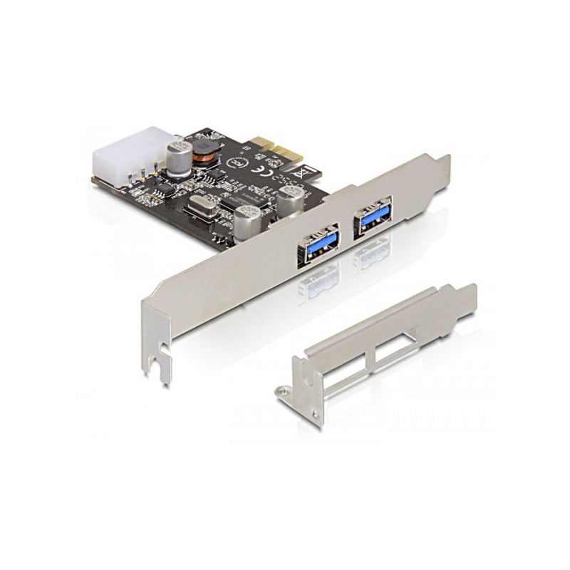 DeLOCK 2x USB 3.0 PCI Express card liitäntäkortti -sovitin Sisäinen USB 3.2 Gen 1 (3.1 Gen 1)