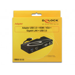 DeLOCK 62461 USB grafiikka-adapteri Musta