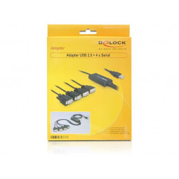 DeLOCK 61887 sarjakaapeli Musta 1,4 m USB A-tyyppi DB-9