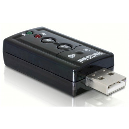 DeLOCK 61645 kaapelin sukupuolenvaihtaja USB 2.0 2x 3.5 Musta