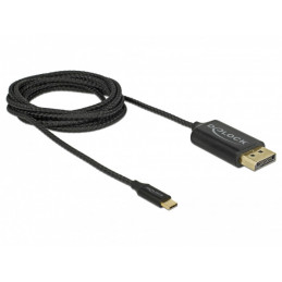 DeLOCK 83710 videokaapeli-adapteri 2 m USB Type-C DisplayPort Musta