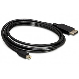 DeLOCK mini DP DP 1.2 2 m Mini DisplayPort DisplayPort Musta