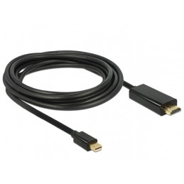 DeLOCK 83699 videokaapeli-adapteri 2 m Mini DisplayPort HDMI Musta
