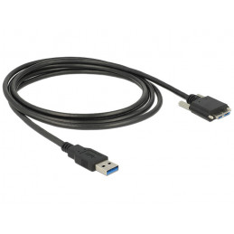 DeLOCK 83599 USB-kaapeli 3 m USB 3.2 Gen 1 (3.1 Gen 1) USB A Micro-USB B Musta