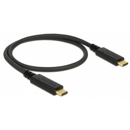 DeLOCK 83043 USB-kaapeli 0,5 m USB 2.0 USB C Musta