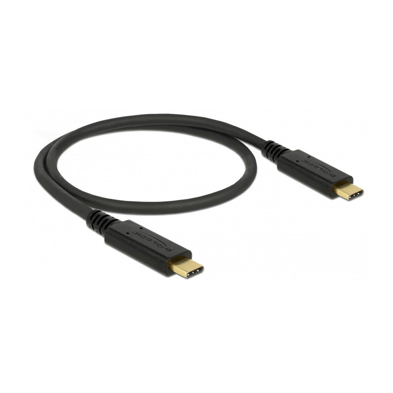 DeLOCK 83043 USB-kaapeli 0,5 m USB 2.0 USB C Musta