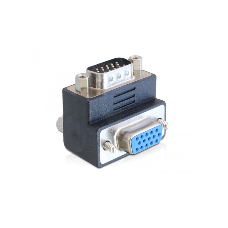 DeLOCK 65289 kaapelin sukupuolenvaihtaja VGA Musta, Hopea