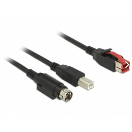 DeLOCK 85487 USB-kaapeli 1 m USB 2.0 USB B Musta