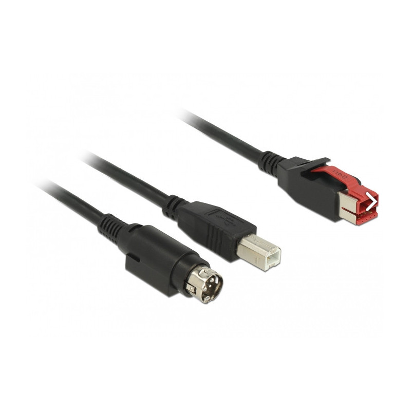 DeLOCK 85487 USB-kaapeli 1 m USB 2.0 USB B Musta