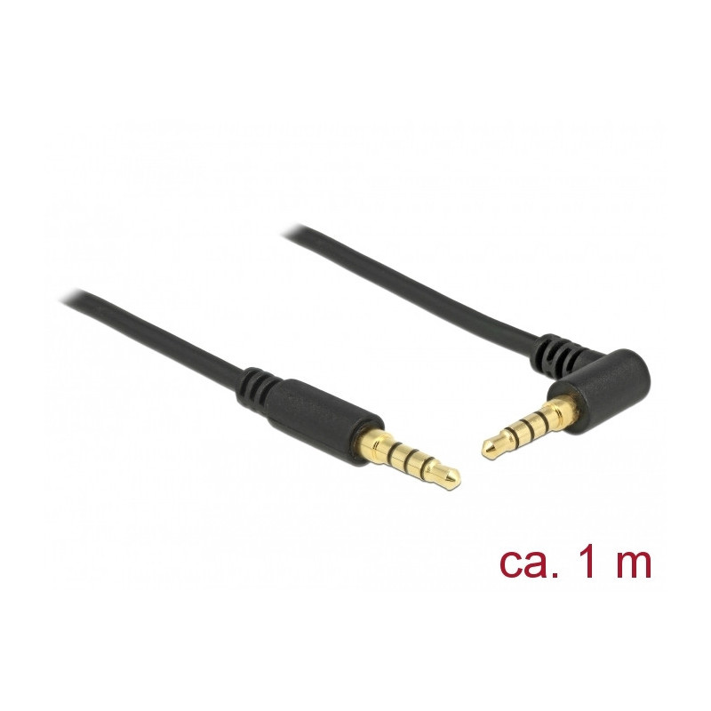 DeLOCK 85610 audiokaapeli 1 m 3.5mm Musta