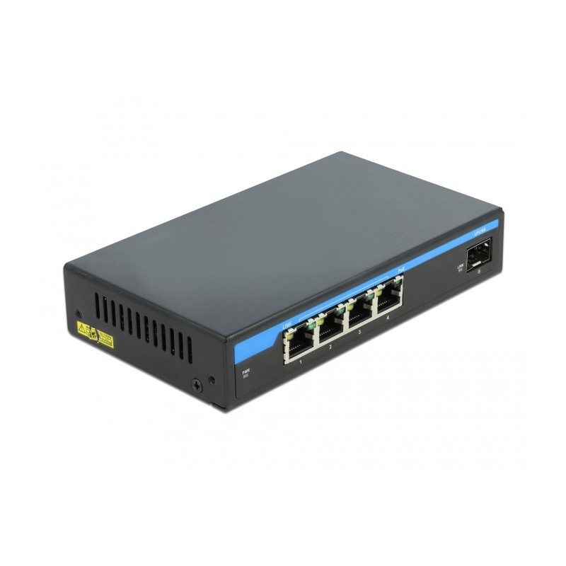 DeLOCK 87765 verkkokytkin Gigabit Ethernet (10 100 1000) Power over Ethernet -tuki Musta