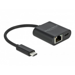 DeLOCK 66644 kannettavien tietokoneiden telakka ja porttitoistin Langallinen USB 3.2 Gen 1 (3.1 Gen 1) Type-C Musta