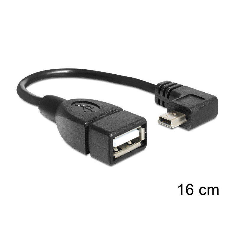 DeLOCK 83245 USB-kaapeli 0,16 m USB A Mini-USB B Musta