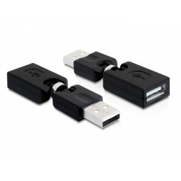 DeLOCK 65260 kaapelin sukupuolenvaihtaja USB 2.0 A Musta