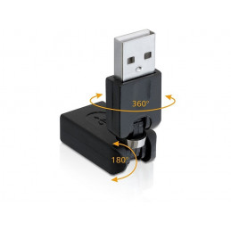 DeLOCK 65260 kaapelin sukupuolenvaihtaja USB 2.0 A Musta