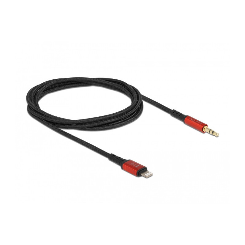DeLOCK 86587 audiokaapeli 1,5 m 3.5mm Lightning Musta