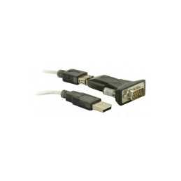 DeLOCK USB 2.0 to Serial Adapter sarjakaapeli Musta USB A-tyyppi DB-9